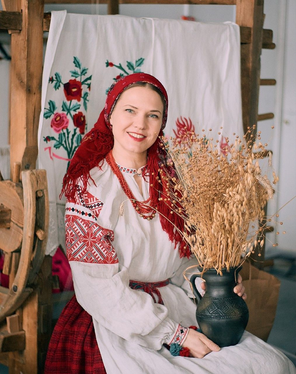 Women in Slavic costumes in Ufa