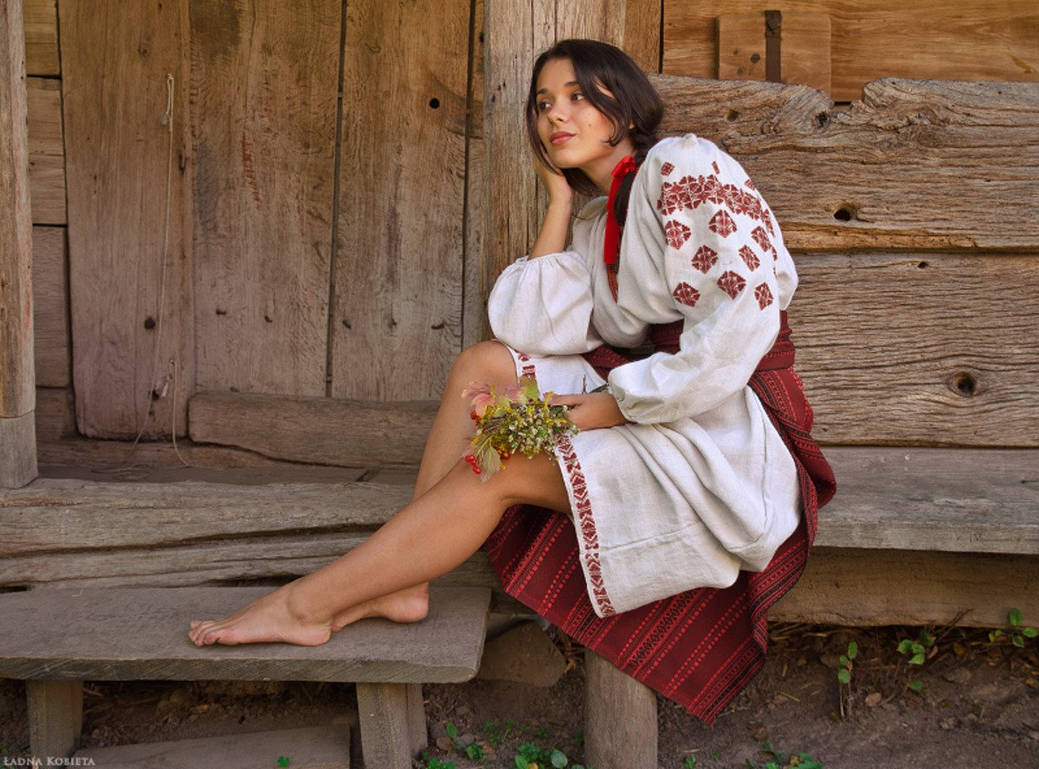 Women in Slavic costumes in Ufa