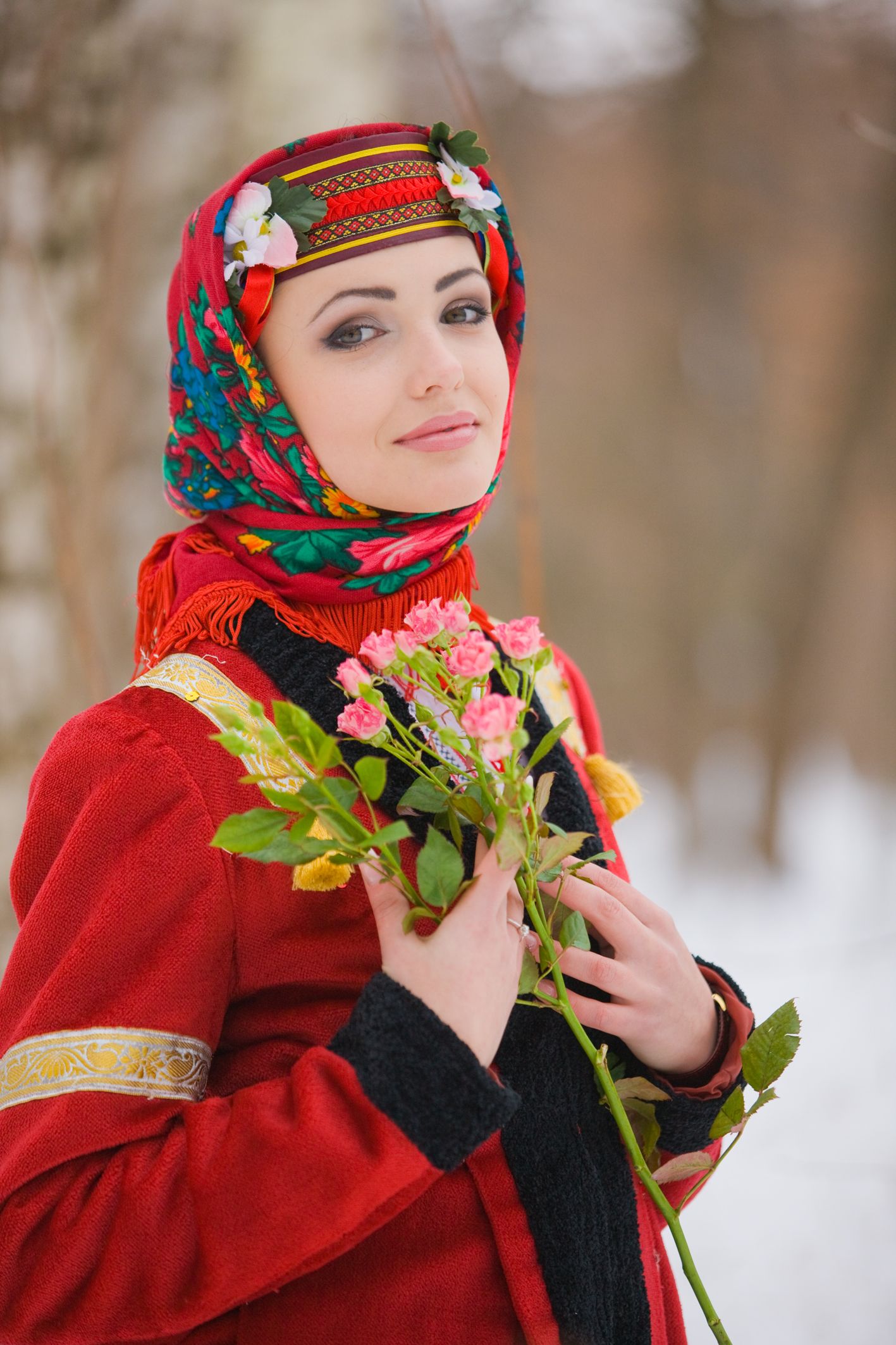 Sexy girl Girls in Slavic costumes in Ufa