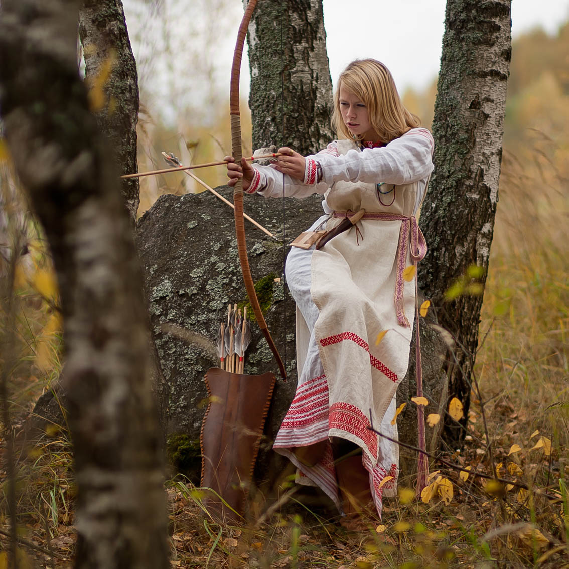Sexy photo Girls in Slavic costumes in Ufa