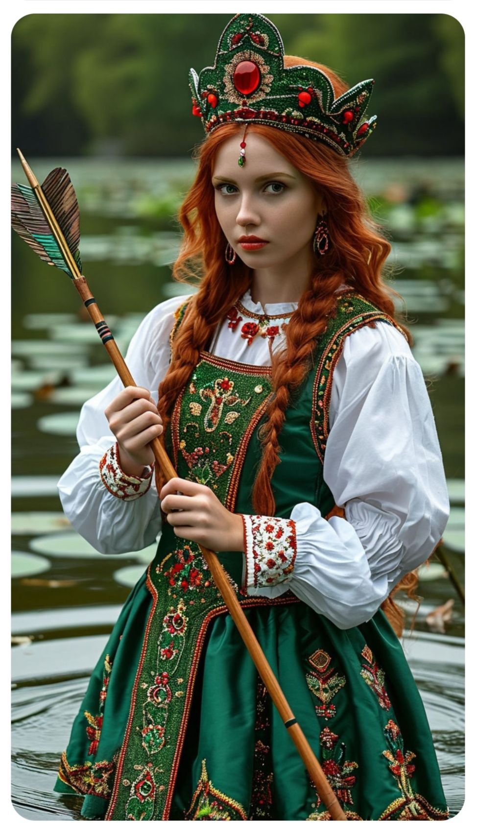 Nude girl Girls in Slavic costumes in Ufa